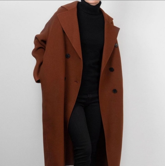 Riley Wool Overcoat in Rust - Picture 1 of 9